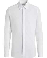 ZEGNA - Long-Sleeved Lapel Shirt - Lyst