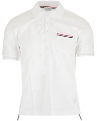 Thom Browne - Rwb Short Sleeved Polo Shirt - Lyst