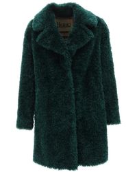 Herno - Faux-Fur Single-Breasted Long Sleeved Coat - Lyst