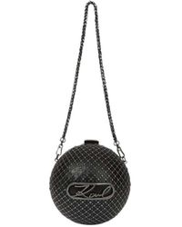 KARL LAGERFELD - Mini K/Signature Curved Sphere Bag - Lyst