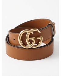 Gucci - Logo Plaque Belt - Lyst