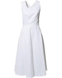 Aspesi - V-Neck Sleeveless Dress - Lyst