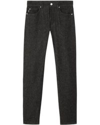 Versace - Logo Embellished Straight Leg Jeans - Lyst