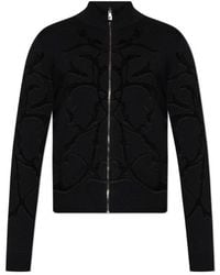 Versace - Long-Sleeved Zipped Cardigan - Lyst
