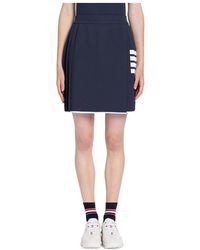 Thom Browne - 4-Bar Pleated Mini Skirt - Lyst