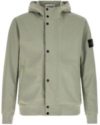Stone Island - Logo Patch Hooded Jacket - Lyst