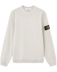 Stone Island - Logo Patch Crewneck Sweatshirt - Lyst