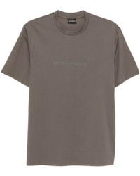 Emporio Armani - Logo Embossed Crewneck T-Shirt - Lyst