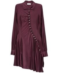 Rabanne - Rabanne Asymmetric Draped Shirt Dress - Lyst