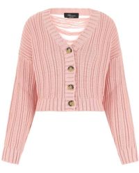 Blumarine - V-Neck Buttoned Knitted Cardigan - Lyst
