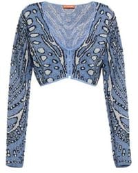Altuzarra - Damisi Jacquard Knit Cropped Cardigan - Lyst
