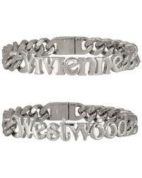 Vivienne Westwood - Logo-Plaque Curb-Chain Bracelet - Lyst