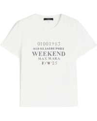 Weekend by Maxmara - Guglia Logo Printed Crewneck T-Shirt - Lyst