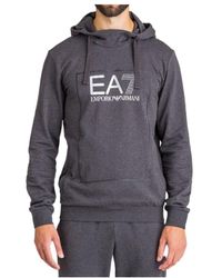EA7 - Logo Hooded Sweater - Lyst