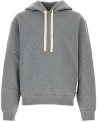 Jil Sander - Drawstring-Hood Cotton Hoodie - Lyst
