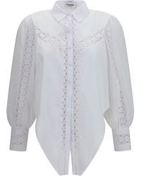 Charo Ruiz - Devi Lace-Insert Blouse - Lyst