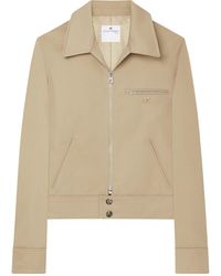 Courreges - Courrèges Logo Plaque Zipped Jacket - Lyst