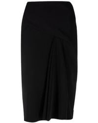 Versace - High Waist Pinch-Pleated Skirt - Lyst