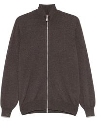 Brunello Cucinelli - High Neck Zip-Up Cardigan - Lyst