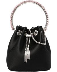 Jimmy Choo - 'Bon Bon' Mini Handbag With Metal Crystal Bracelet Handle - Lyst