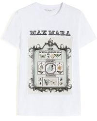 Max Mara - Spadino Graphic Printed Jersey T-Shirt - Lyst