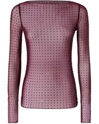 Pinko - Embellished Light Tulle Jumper - Lyst