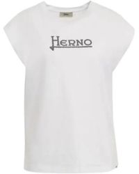 Herno - Sleeveless Crew Neck T-Shirt - Lyst