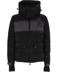 Moncler - Grenoble Logo Printed Hooded Padded Jacket - Lyst