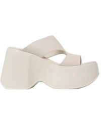 Vic Matié - Platform Slip-On Heeled Sandals - Lyst