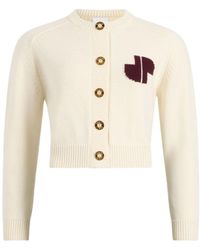 Patou - Pato Cropped Button-Up Knit Cardigan - Lyst