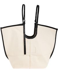 AllSaints - Ara Buckled-Strap Tote Bag - Lyst