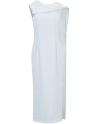 Roland Mouret - Draped Sleeveless Midi Dress - Lyst