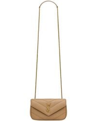 Saint Laurent - Loulou Logo Plaque Mini Shoulder Bag - Lyst