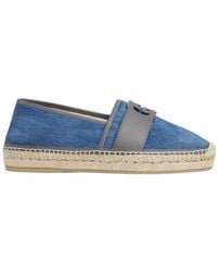 Gucci - Cut-Out Logo Denim Espadrillas - Lyst