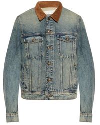 Zadig & Voltaire - Corduroy-Collar Denim Jacket - Lyst