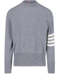 Thom Browne - Bar Crewneck Jumper - Lyst
