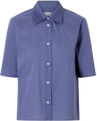 Jil Sander - Pleated Short-Sleeve Shirt - Lyst