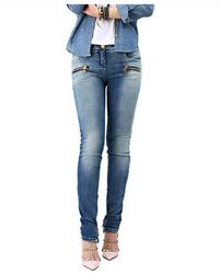 Balmain - Zipper Slim Jeans - Lyst