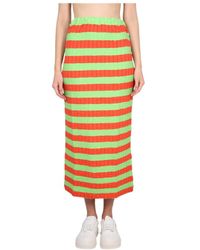 Sunnei - Striped Long Skirt - Lyst