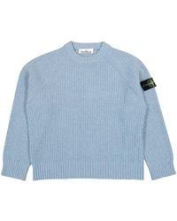 Stone Island - Logo Patch Crewneck Jumper - Lyst