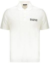 Balmain - Logo Short-Sleeve Polo Shirt - Lyst