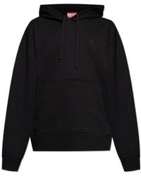 DIESEL - Logo-Embroidered Hooded Sweatshirt - Lyst