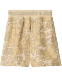 Burberry - Silk Ivy Ekd Shorts - Lyst