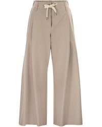 Brunello Cucinelli - Drawstring Straight-Leg Trousers - Lyst