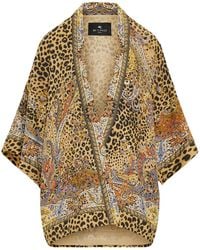 Etro - Paisley Printed Open Front Jacket - Lyst