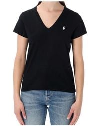 Polo Ralph Lauren - Logo Embroidered V-Neck T-Shirt - Lyst