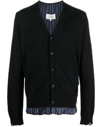 Maison Margiela - Distressed-Effect V-Neck Buttoned Cardigan - Lyst