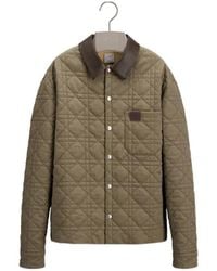 Dior - Cannage Overshirt With Leather Patch - Lyst