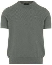 Brioni - Textured Short-Sleeve Knitted Top - Lyst