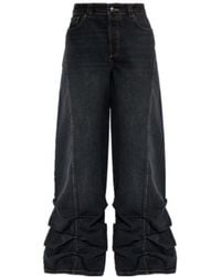 AVAVAV - Ruched Wide-Leg Jeans - Lyst